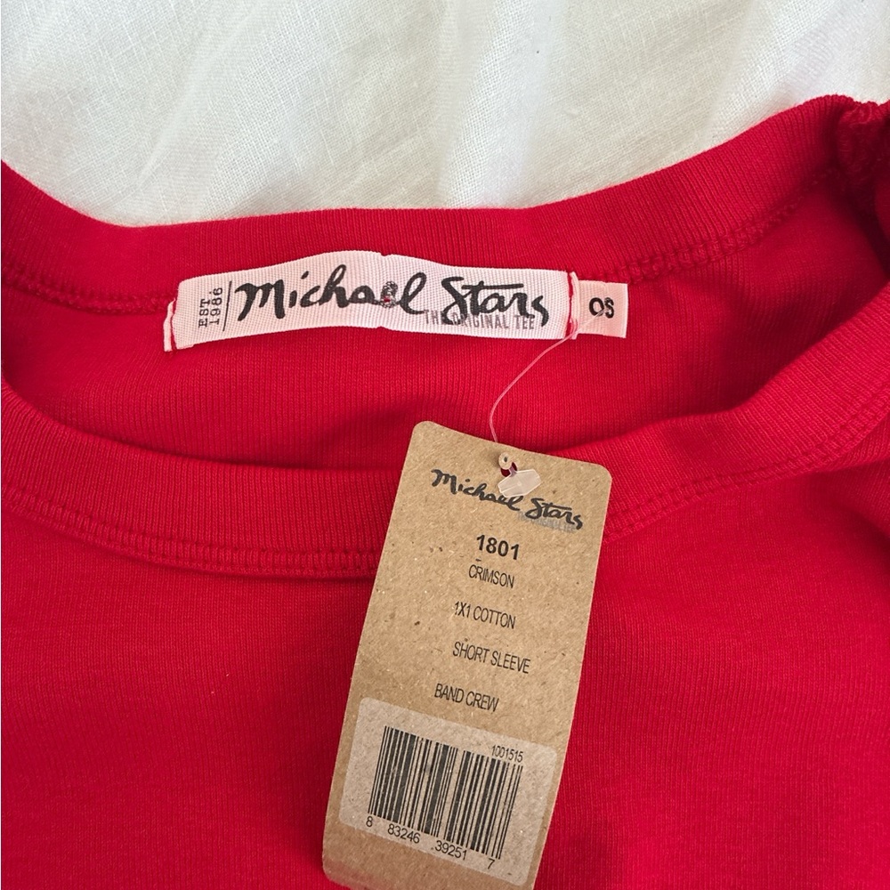 Michael Stars Red Cotton Top